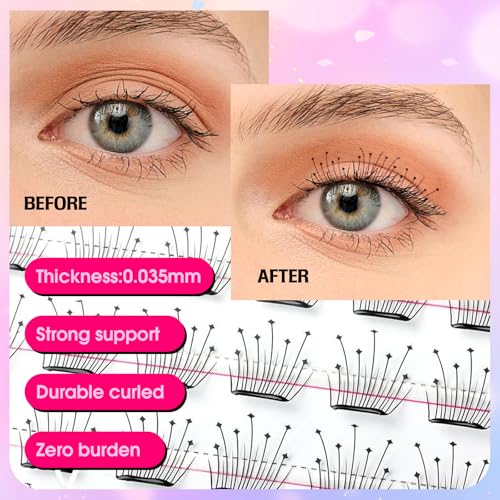 Self-Adhesive Eyelash Clusters - Soft Faux Mink, No Glue Needed