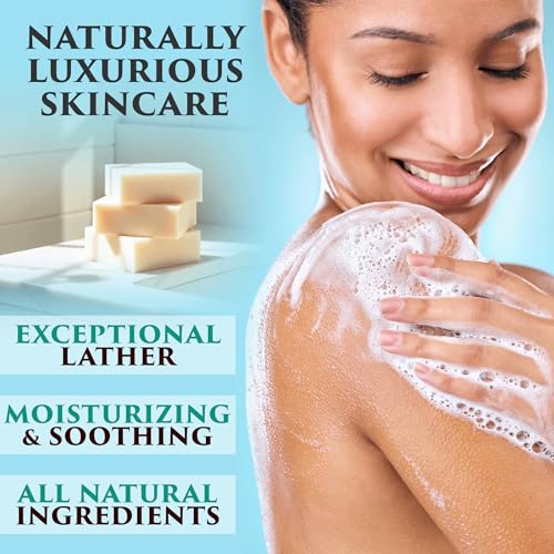 The Grecian Soap Company Goat Milk & Olive Oil Bar 3-Pack ? Almond Scent, Natural Moisturizing Soap Bars, Made in USA