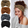 4 Pcs Women's Vintage Turban Headbands for Yoga & Workout