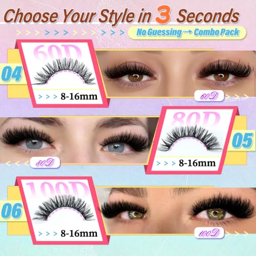 Lash Clusters 708 Pcs Mixed 8-16mm, 30D-100D Wispy Extensions