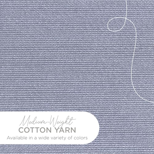 Lion Brand 24/7 Cotton Yarn, Lightweight Yarn for Knitting, Crocheting, and Crafts, Sky, 1 Pack