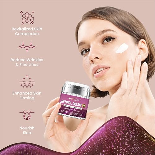 Retinol Cream ? 3% (Percent) Retinol Cream for Face with Hyaluronic Acid ? Anti-Aging Face Cream for Fine Lines and Wrinkles ? Hydrating Face Moisturizer with Shea Butter, Aloe Vera