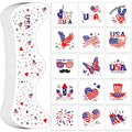 20 Pcs Patriotic Glitter Face Tattoos - 4th of July