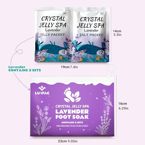 Jelly Pedicure Foot Soak Spa 3-Pack | Lavender Exfoliating