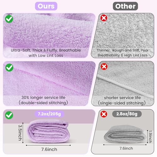 Microfiber Hair Towel Wrap 2 Pack - Fast Drying Anti-Frizz