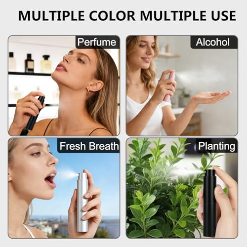 Travel Perfume Atomizer Bottles - 3 Pack, 8ml Refillable Spray Set
