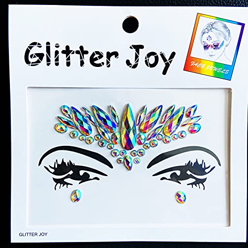 Festival Face Gems Jewels Stickers 6-Pack - AB Color