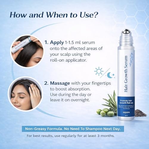Hair Growth Serum Roll-On with Rosemary & Redensyl