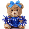 10-Inch Cheerleader Bear Plush Toy - Blue Cheer Gift & Team Spirit
