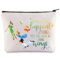 WZMPA Cartoon Movie Cosmetic Bag Fairytale Fans Gift Think Of The Happiest Things It's The Same As Having Wings Makeup Zipper Pouch Bag Cartoon Merchandise (Happiest Things)