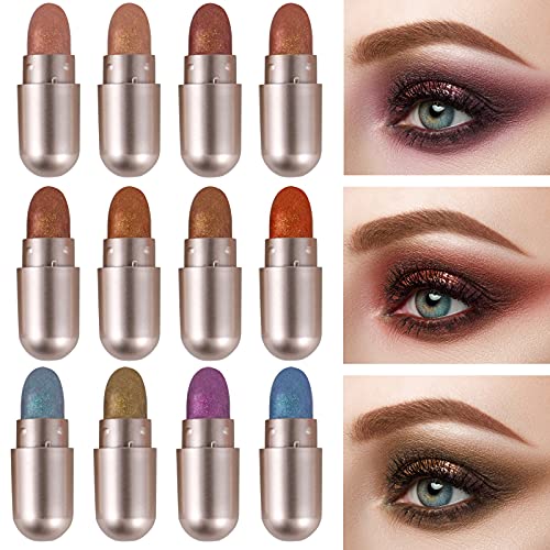 Boobeen 12 Color Eyeshadow Palette - Pigmented Eye Shadow Stick