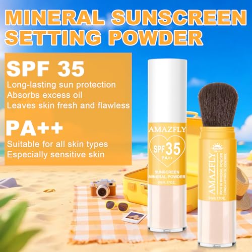 Mineral Sunscreen Setting Powder SPF 35 with Brush
