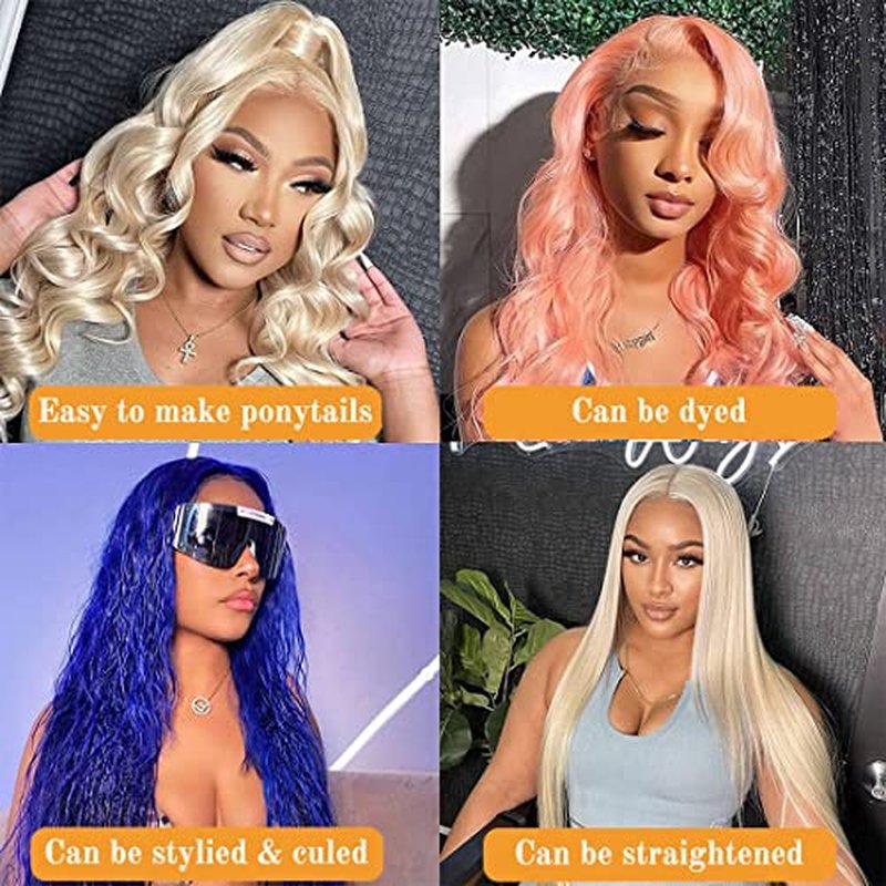 613 Blonde Lace Front Wig Human Hair 13x6 Body Wave 26 Inch