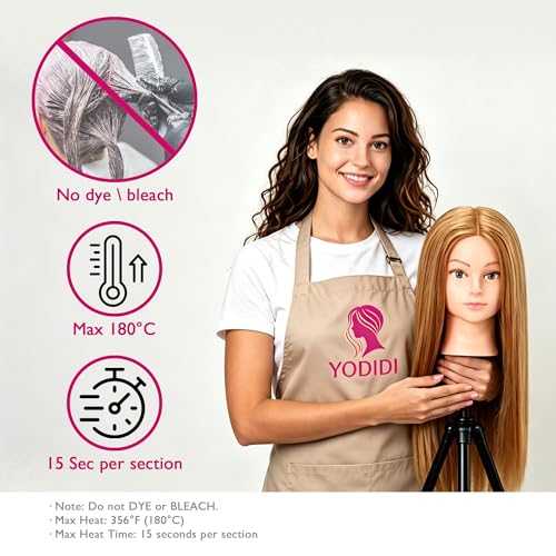 80% Human Hair Mannequin Head for Cosmetology - Styling Practice