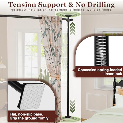 Goovilla Room Divider Tension Rod No Drill 4-10ft Adjustable