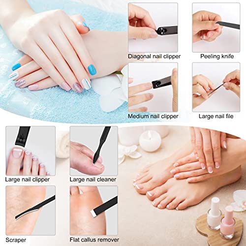 25-Piece Stainless Steel Manicure and Pedicure Kit with Case