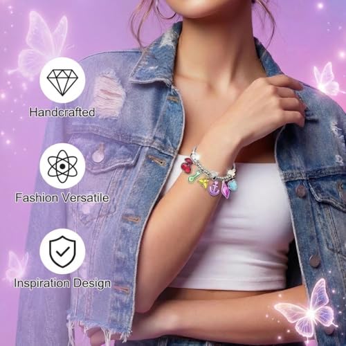 KATSEYE Inspired Bracelets with Pink K-Pop Style Card