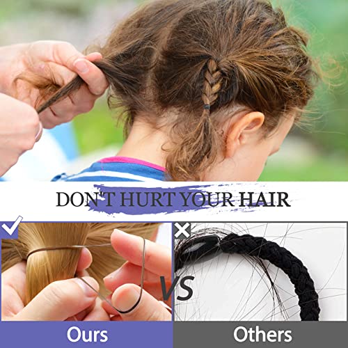 Kanprincess 1000pcs Brown Mini Rubber Bands Hair Ties for Kids