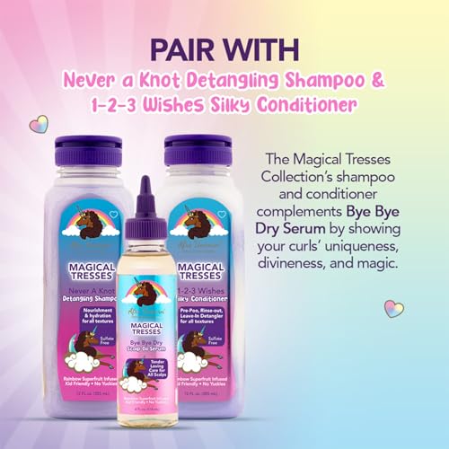 Magical Tresses by Afro Unicorn - Bye Bye Dry Scalp Serum - Soothing, Moisturizing, and Frizz-Eliminating Hair Serum for All Textures and Scalps, 12 fl oz