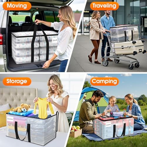 Extra Heavy Duty Clear Storage Bags - Oversized Moving Totes