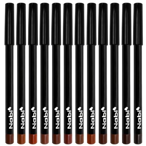 Nabi 12-Piece Brown Lip Liner Pencil Set
