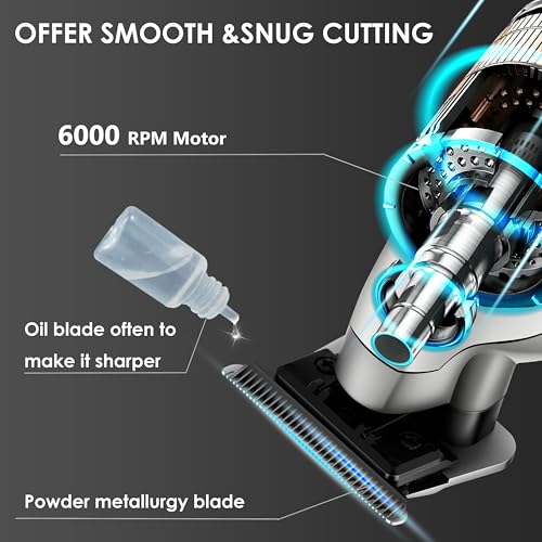 KEMEI 2293 Professional Hair & Beard Trimmer for Men - Cordless T-Blade Clippers