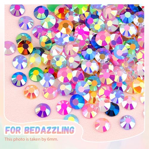 6600Pcs Mixed-Color 5mm Resin Rhinestones with B7000 Glue for Crafts