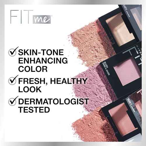 Maybelline Fit Me Powder Blush, Lightweight, Smooth, Blendable, Long-lasting All-Day Face Enhancing Makeup Color, Mauve, 1 Count