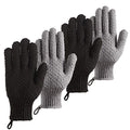 Exfoliating Bath Gloves - 4 Pack Extended Scrubbing Mitts