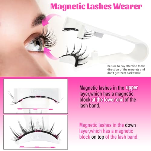 Magnetic Eyelashes with Applicator - Reusable, No Glue, Easy Apply