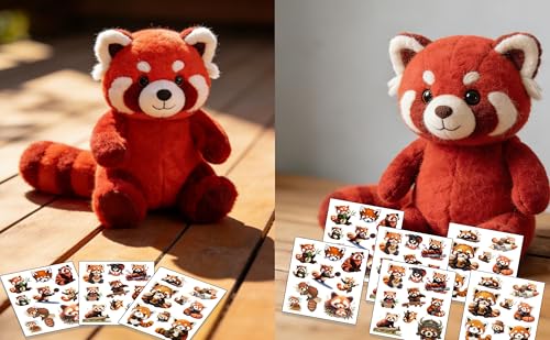208 Red Panda Temporary Tattoos - 24 Sheets Party Favors