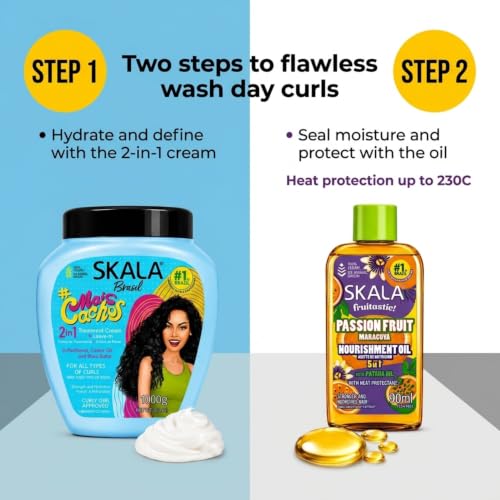 SKALA Mais Cachos Curl Cream Leave-In 1kg + Curly Hair Oil