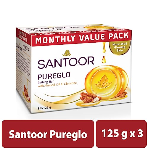 Santoor PureGlo Glycerine Soap, 125g