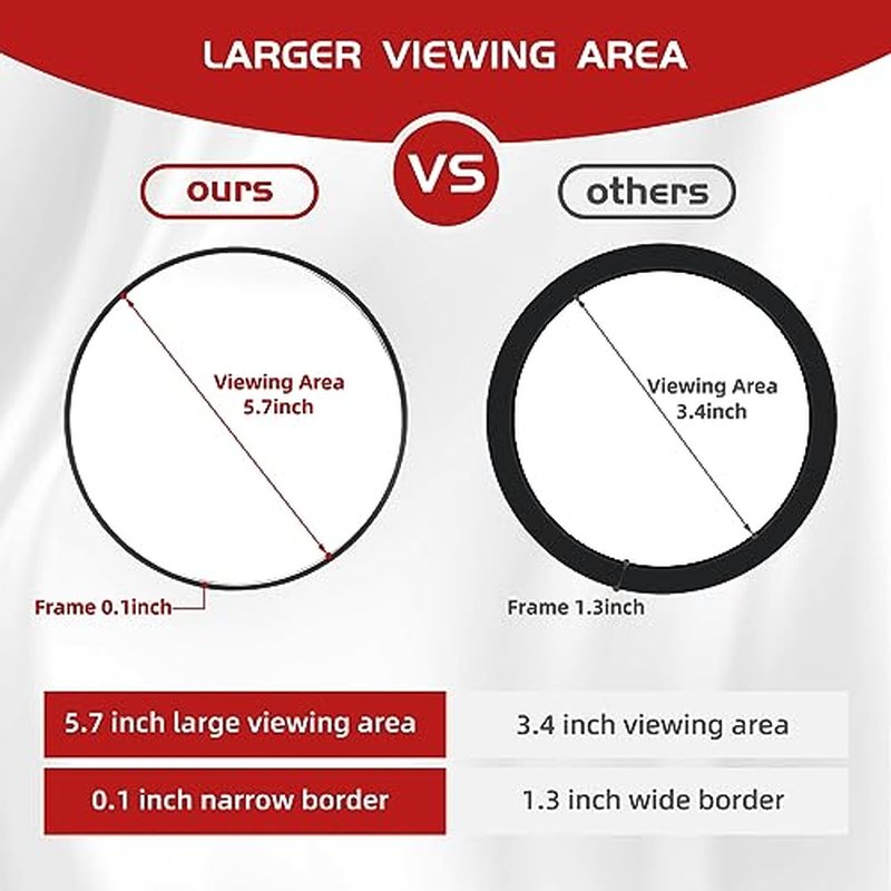 10X Magnifying Mirror with Suction Cups - 6" Makeup Mirror