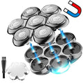 Universal Magnetic 7 Blades Head Shaver Replacement Heads Compatible with Freedom Eagle Shaver, Compatible with mainstream shaver brands£¬ Universal replacement heads (7 Silver)