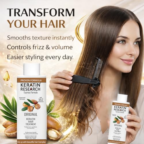 Brazilian Keratin Hair Straightening Treatment with Argan Oil
