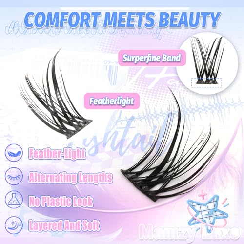 Wispy Lash Clusters Kit - 240Pcs D-Curl 8-16MM Extensions