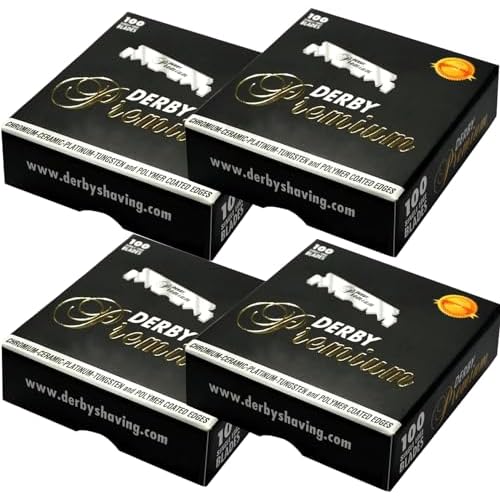 400 "Derby Premium" Single Edge Razor Blades for straight razor