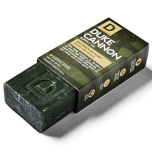 Duke Cannon Men's Body Soap, Big American Brick Of Soap, Smells Like Victory, Army Green, Clean, Fresh Scent, 10 Oz