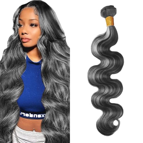 P1B Grey Body Wave Hair Bundle 28 Inch Brazilian Virgin