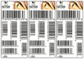 Barcode Number Temporary Tattoos - 3 Sheets Waterproof