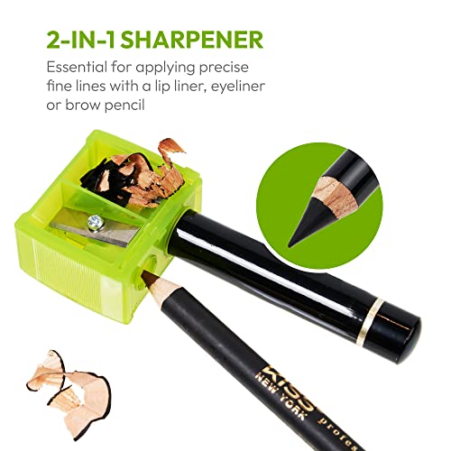 Kiss New York Professional Duo Pencil Sharpener for Eyeliner & Lip Liner