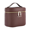 Professional Large Makeup Organizer Bag with Removable Insert ? Waterproof Travel Cosmetic Storage Case with Compartments for Women & Makeup Artists (Brown)