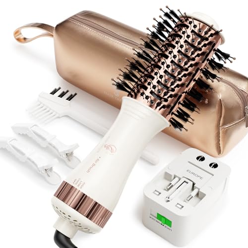 Dual Voltage Travel Blow Dryer Brush - 2 Inch Nano Titanium