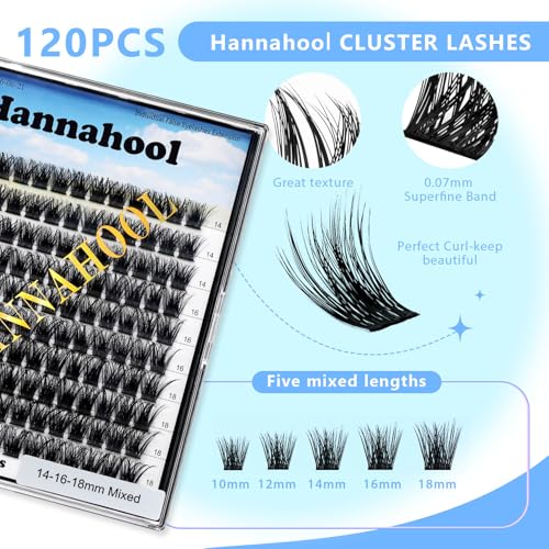 D Curl Cluster Lashes 120pcs Mixed 12-14-16mm Volume Extensions