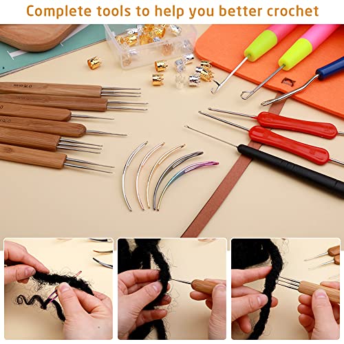 Dreadlock Crochet Hook Tool Set - 48 Pc Kit with Case