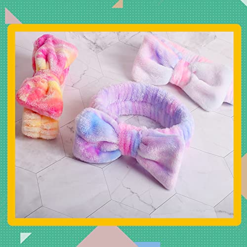 Spa Headband for Washing Face, 3-Pack Tie Dye