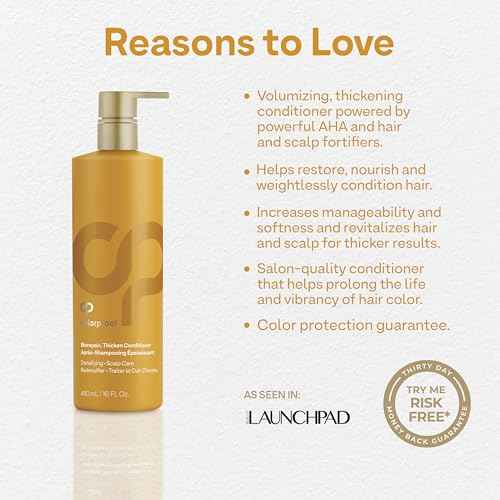 ColorProof Biorepair Thicken Conditioner for Thinning Color-Treated Hair, Nourishes & Stimulates Hair & Scalp, Thicker, Fuller Looking Hair, Sulfate-Free, Vegan