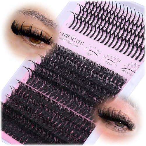 CORUSCATE 60D 80D Spike Lash Clusters 10-21mm Volume Eyelash Extensions