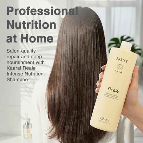 Kaaral Purify Reale Intense Nutrition Shampoo ? Moisturizing Formula for Dry, Damaged Hair ? Supports Natural Growth, Scalp Care, and Softness ? With Royal Jelly, Limnanthes Oil, Olive Oil ? 1000 ml